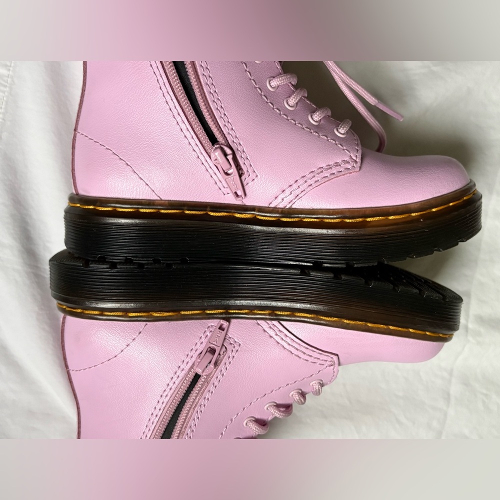Like New Dr. Martens Light Pink Combat Boots - Picture 9 of 12